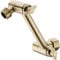 TRUSTMI 4 Inch Brass Shower Arm Adjustable Height Shower Head Extension Arm Mount, Brushed Gold