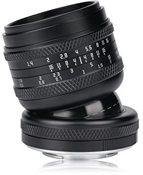 AstrHori 50mm F1.4 Objektiv mit großer Blende Full Frame Handbuch 2-in-1-Neigungsobjektiv Miniatur-Modelleffekt kompatibel mit Panasonic Olympus Micro 4/3 Mount G1, G2,G3,G5,G6,GH1,GH2,GH3,GH4,GH5 usw