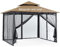 soospe-mz Pavillon-Ersatz-Mückennetz, 4 Paneele, Seitenwand mit Reißverschluss, universal, schwarz, 3 x 30 cm, (Gazebo20221231-01)
