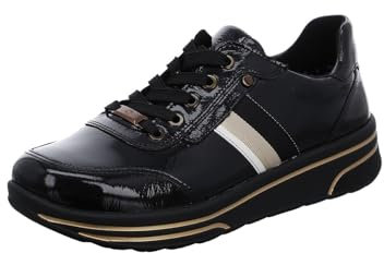 ARA Damen Sapporo Sneaker, Schwarz, 37.5 EU Weit
