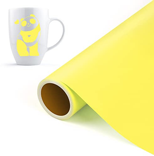 Juspota Rotolo di Vinile Adesivo, 30,5 cm x 305 cm Vinyl Pellicola Adesiva per Intaglio con Plotter, Lucido Vinili Per Silhouette Cameo, Decorazioni di Vetro, Adesivi -Gold