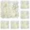 SPORTARC 6 Stück künstliche Blumen Wand Hintergrund 3D Blume Wandpaneele Hochzeit Dekor - Weiß