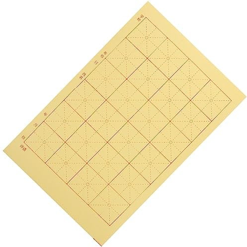 Milisten 150 Blatt Japanisches Papier Chinesisches Kalligrafie-Tuch Tinte Schreibpapier Reis Papier Chinesisches Reispapier Netz Alten Mit Einem Pinsel Horizontales Gitter