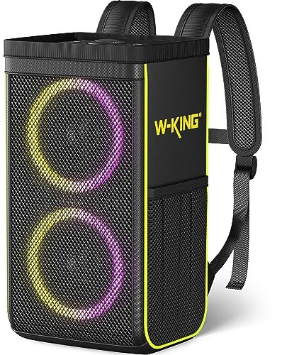 W-KING Portable Travel Case for T9 Loud Bluetooth Speakers, Soft Carrying Travel Bag Replacement T9 Party Portable Outdoor Speaker Travelling Outdoor and Storage (Black)