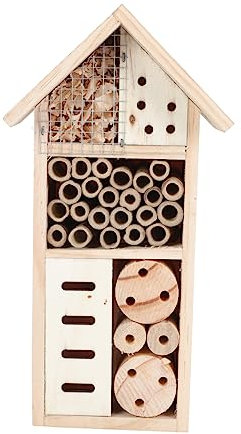 Abaodam Garten Biene Holz Beehive Stabile Material Decor Gemütliche Insekten Nest Im Freien Hängen