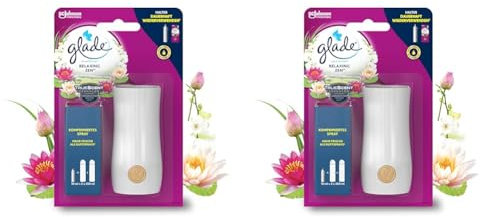 Glade Touch & Fresh (Brise One Touch) Mini Spray, Raumduft, Halter inkl. 1 Nachfüller, Relaxing Zen, 10 ml (Packung mit 2)