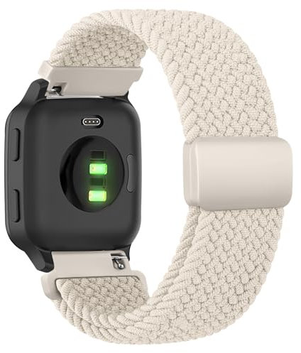 Vancle Bracelet Compatible pour Garmin Venu/Vivoactive 5, Magnétique Elastique pour Femme Homme, Starlight