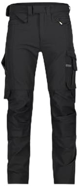 DASSY® Impax Stretch-Arbeitshose mit Kniepolstertaschen - Größe 52 - SCHWARZ