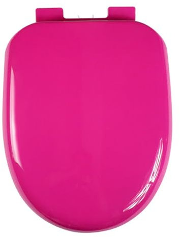 Dazzluxe Sedili WC da 16,5, Sedile WC Colorato con Chiusura Ammortizzata con Paracolpi Antiscivolo, Facile da Installare E Pulire, Sedile WC in Materiale PP A Sgancio Rapido,Rose