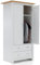 Blisswood Wardrobes for Bedroom 2 Door 2 Drawer Wardrobe MDF With Shelf Hanging Rail Cloth Storage Wooden Wardrobe With Drawer Large Cupboard Bedroom Furniture, White & Oak, 180H x 79W x 52D cm