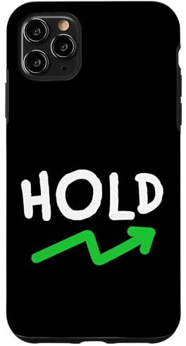 Hülle für iPhone 11 Pro Max Lustiges bullisches Liniendiagramm mit Aufschrift HOLD