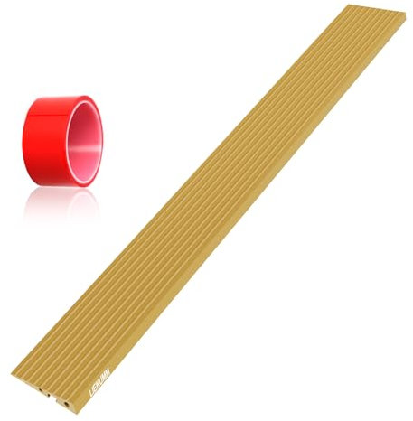 LIEKUMM 2 cm Höhe PVC Türschwellenrampe, 800 kg Tragkraft Tragbar Rollstuhlrampe für Treppen, Innen- und Außenbereich, Schwellenrampe für Elektro-Rollstuhl, Kinderwagen, Garage, Gelb
