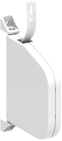 Enrouleur de sangle arrondi pour volet roulant avec sangle de 5,5 m - blanc