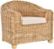 Krines Home Clubsessel Natur Rattan Sessel Loungesessel Club Wohnzimmersessel (Hell)