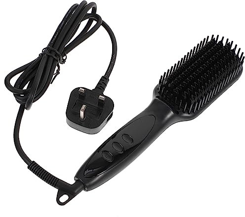 BELLIFFY Cepillo Alisador Eléctrico Para Cabello y Barba Temperaturas Ajustables Peine Calefaccionado Para Hombres Estilizador De Barba y Cabello Diseño Profesional y Antiquemaduras