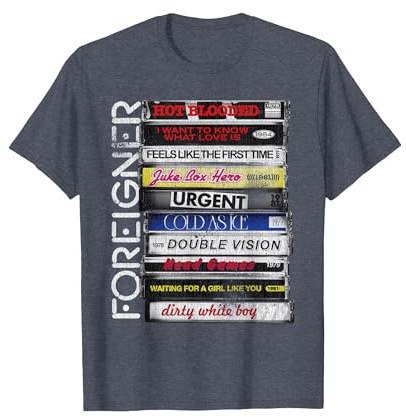 Foreigner Classic Hit Songs 80s Rock Band T-Shirt