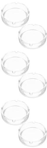 OUNONA 3 Ensembles Cendrier Bac À Cendres Coupe-vent Conteneur À Mégots De Cendres Récipient À Cendres Fumantes Transparent Un Verre 2 Pièces * 3
