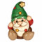 THUN, Gnomo Oliver con Lucine Natalizie in Ceramica di Alta Qualità, Versione Piccola, Collezione Natale, Statuine da Collezione, Idea Regalo per Natale, 6,6 x 5,9 x 8,9 cm
