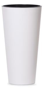 Stolmet Tall Flower Pot, Round Planter, Concrete Effect Style, Perfect for Home and Garden Decoration, Capacity of 3.3L to 64L (White, 8 Litres)