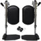 DUBEI Repose-pieds universels pour fauteuil roulant - Repose-pieds en composite avec supports rembourrés pour mollet - Pièces de rechange universelles pour fauteuil roulant - S'adapte à la plupart des