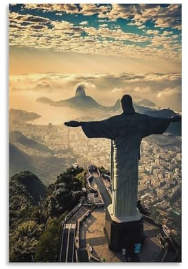 LMYmoney Leinwandbilder mit Motiven von Rio de Janeiro, Brasilien, für besondere Anlässe, 60 x 90 cm, Bilder für das Wohnzimmer