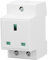 Culnflun DIN Rail Socket, British Socket AC250V 13A, With Built-In Protective Contacts, Flame-Retardant and Heat-Resistant to Prevent Electric Shock, for Distribution Board Mounting