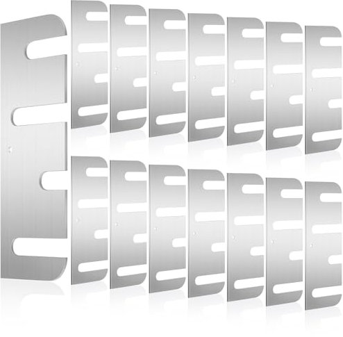 MorningRo 15 Pcs Hardware Door Hinge Shims Stainless Steel Metal Coated Finish Door Hinge Shim for Repair Kit (4 Inch)