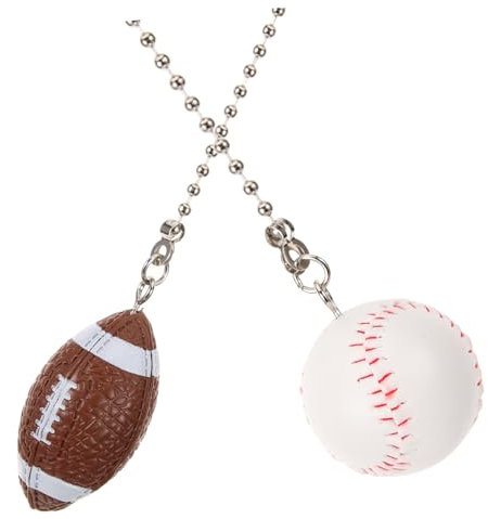 Lampe 2 Stück Baseball Deckenventilator Reißverschluss Baseball Dekor Deckenleuchte Reißverschlüsse Ketten Deckenlampe Deckenventilatoren des Deckels während Deckenventilator Kettenverlängerungen