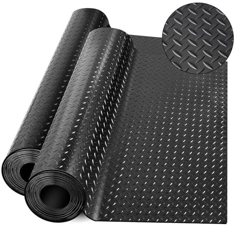 NZQXJXZ Suelo Goma Antideslizante, Alfombra de Suelo Resistente de 650x41cm, Rollo de PVC para Piso de Garaje, Piso para Remolque de RV, Tapete de Estacionamiento Resistente al Agua y a Las Manchas