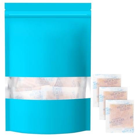 CAMPFOLKS Silica Gel Beutel 10g x 40, Silicagel Beutel Wiederverwendbar, Silica kugeln, Kieselgel Trockenmittel für Lebensmittel, 3D Drucker, Filament Trockner, Schuhkartons & Aufbewahrung