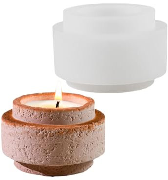 SLXLYH Nordic Simple Designs Silikon-Kerzenhalter-Formen, geeignet für Handarbeit, Beton, Zylinderhandwerk