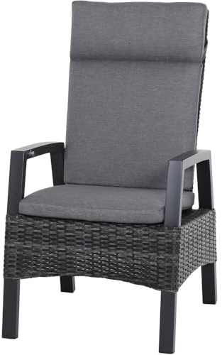 Move Sessel Taranto stufenlos verstellbar grau 74x61x109 cm