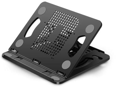Jooehyer Tablet Computer Stand Computer Portable Folding Cooling Stand for Desktop Laptops, Tablets Black