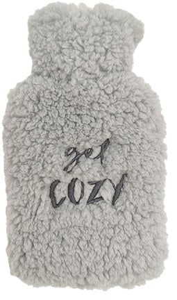 iN Mini Hot Water Bottle with Cover – Portable & Compact Heat Therapy for Hands, Neck & Cramps – Ideal for Travel, Period Pain Relief & Winter Comfort - Gifts for Women, Men (Grey)