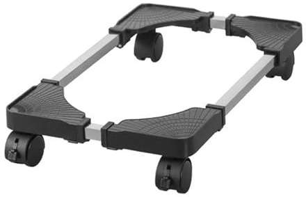 Carrello regolabile per PC portatile, robusto supporto per computer con ruote girevoli per PC e postazioni di lavoro, supporto per CPU mobile per casa e ufficio (nero)