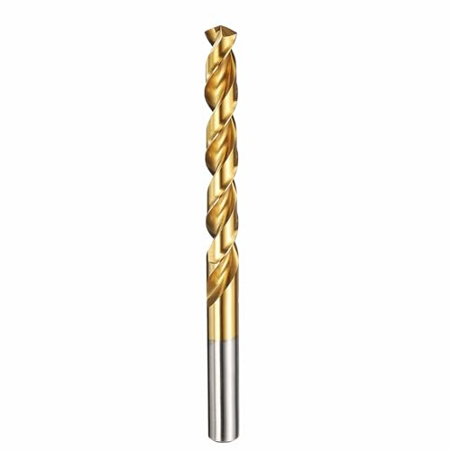 Kozelo 1pcs Drill Bit 10.3mm Diameter M42 8% Cobalt HSS for Hard Metal | Cutting Tool for Machining Hard Metal Stainless Steel Woodworking Handicraft Use, 135° Cutting Angle TiN