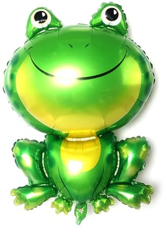 Ovanda XXL Grün Frosch Folienballon, Grün Geburtstagsballon | Luftballon Tiere, Folienballon Waldtiere, Bauernhof Deko für Kinder Geburtstag Junge Mädchen Party Deko