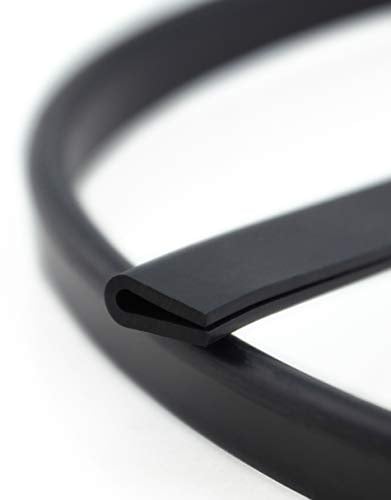 SMI-Fassungsprofil V7 für 3mm aus EPDM Vollgummi Schwarz widerstandsfähiger Kantenschutz für Scheiben, Fenster, Blech U-Profil, U-Gummiprofil, U-Form (10 m)