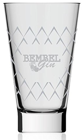 Bembel Gin Glas - Gin Tonic Gläser mit Apfelwein Raute - Gin&Tonic Geripptes - Hessen