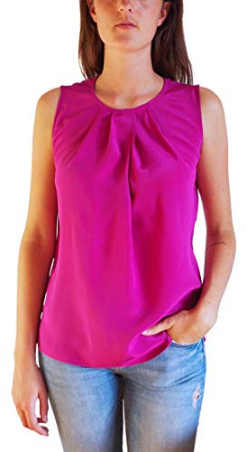 Posh Gear Donna Blusa de Seta Gileseta, Viola, XXL