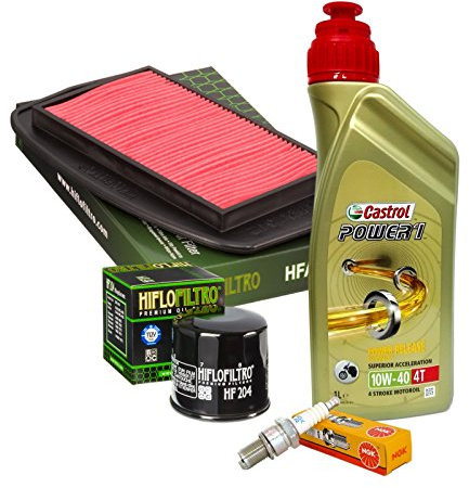 Kit tagliando Castrol 10W40 filtro olio aria candele Yamaha FZ6/Fazer/S2 600