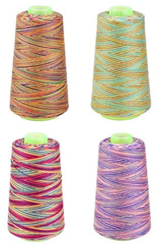 Oulensy 1x Rote Regenbogen-Kreuz-Stich-Nähgarn Textilgarne Thema Fertigkeit DIY Stickerei Nähgarn Strickzubehör