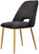 Nordic Dining Chair Metallbeine, ergonomisch geformter Coffee Side Chair, gepolsterter Flanell-Lounge-Sofastuhl, für Freizeit/Büro/Empfang/Wohnzimmer/Schreibtisch/Terrasse/Terrasse