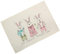 Quinnyshop 35 x 50 cm Tischläufer Tischdeckchen DREI OsterHasen Stickerei, Leinen-Optik Ecru