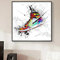 N/Ａ Toile de Peinture Graffiti Sports Board Chaussures Baskets Street Art Impression sur Toile Peinture Mode Moderne Mur Photo Salon décoration de la Maison affiche-50x50cm