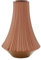 Deco 79 Dekorative Keramikvase, gerippte Tafelvase, Blumenvase für Heimdekoration, 22,9 x 22,9 x 33 cm, Orange