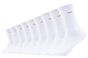 Camano Unisex Tennissocken bequem atmungsaktiv Baumwolle Sportsocken Komfortbund 9er Pack