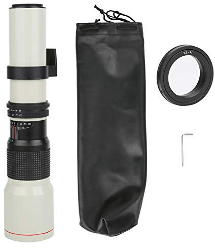 Kameraobjektiv, 500 Mm F8‑F32 Objektiv mit Manueller Fokussierung, Teleobjektiv mit Fester Brennweite, Kameraobjektiv für Fernaufnahmen, Objektiv für F-Mount-Kamera