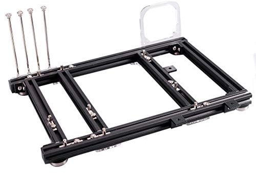 Sorandy M-ATX Motherboard Test Bench for Overclocking Test, DIY Open Air Frame Aluminum Alloy M-ATX Computer PC Case, Computer Mount Aluminum Chassis for Games/Cooling