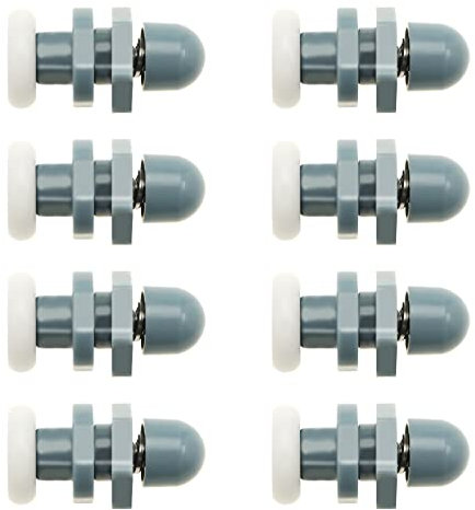 ECSiNG 8pcs Rouleaux de Porte de Douche Rouleaux Coulissants Roue de Porte pour Salle de Bain Porte en Verre Cabine de Douche Pièces de Rechange pour Salle de Douche, 20mm